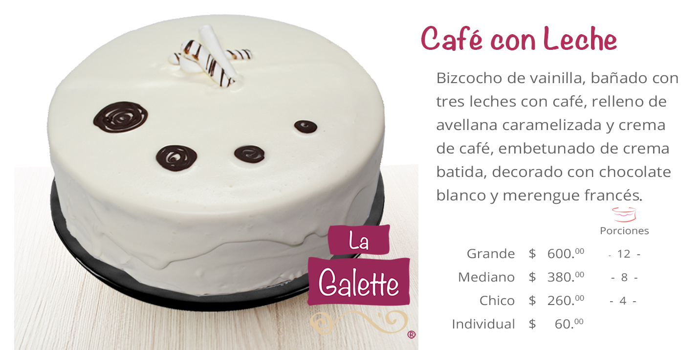 Pastel Café con leche
